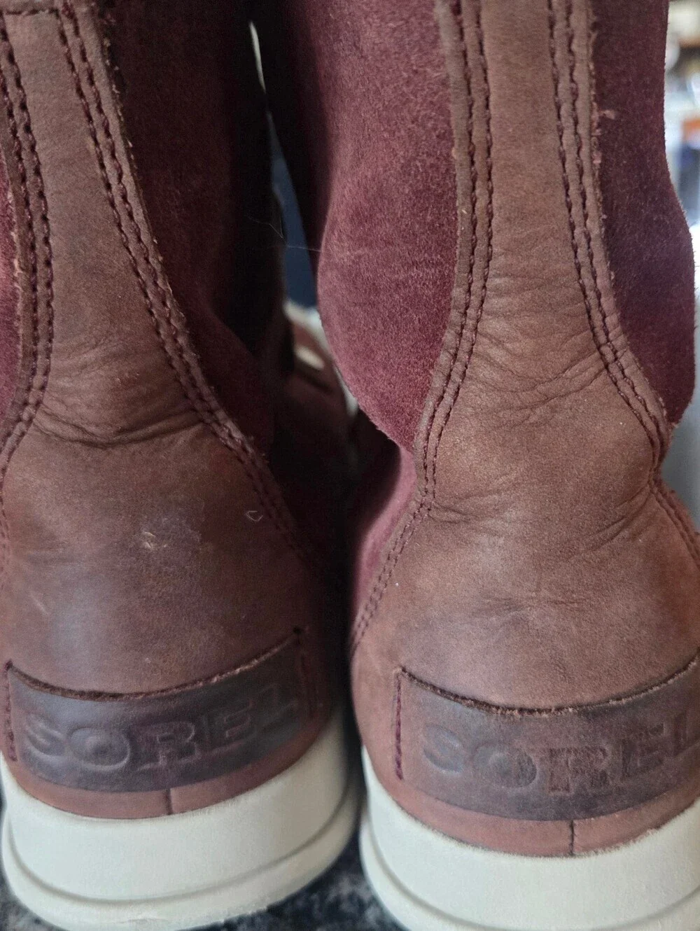 Sorel Explorer Explorer Joan Waterproof Suede Leather & Felt Red Boots Size 11